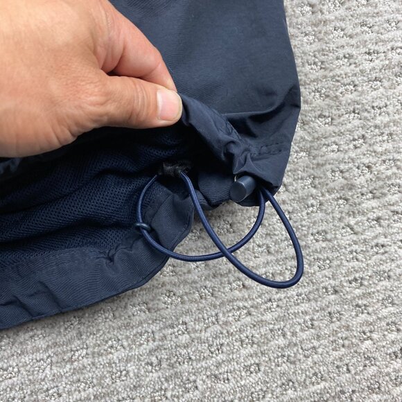 Vintage CHAPS Ralph Lauren Windbreaker Jacket Men Large L Navy Blue Stow Hoodie - Picture 5 of 11